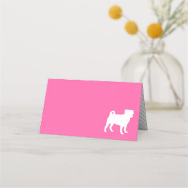 Mops Dog Baby Dusche Pink Puppy Girl Platzkarte