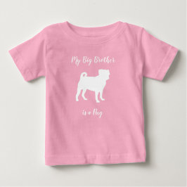 Mops Dog Baby Dusche Pink Puppy Girl T-shirt