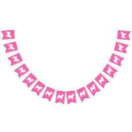 Mops Dog Baby Dusche Pink Puppy Girl Wimpelkette