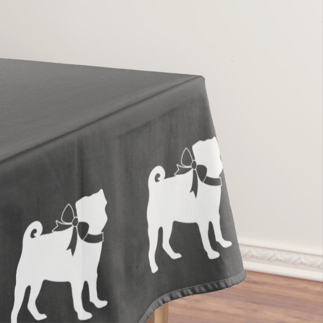 Mops Dog Baby Duwer Thema Welpe Geschlecht Neutral Tischdecke (Beispiel)