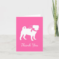 Mops Dog Babydusche Mädchen Pink mit Bow
