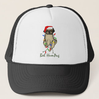 Mops Dog Bah Humpug Weihnachten Truckerkappe