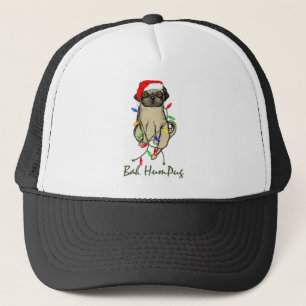 Mops Dog Bah Humpug Weihnachten Truckerkappe