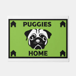 Mops Dog Besitzer Zuhause Doormat Fußmatte
