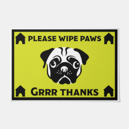 Mops Dog Besitzer Zuhause Doormat Fußmatte