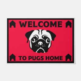 Mops Dog Besitzer Zuhause Doormat Fußmatte