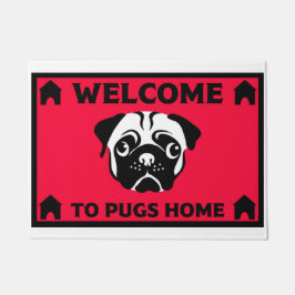 Mops Dog Besitzer Zuhause Doormat Fußmatte