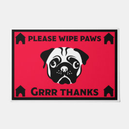 Mops Dog Besitzer Zuhause Doormat Fußmatte