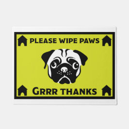 Mops Dog Besitzer Zuhause Doormat Fußmatte