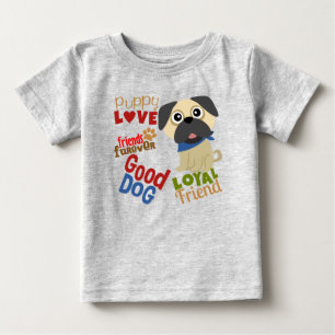 Mops Dog Bester Freund Baby T-shirt