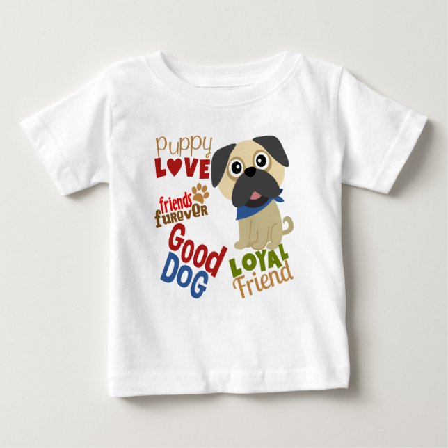 Mops Dog Bester Freund Baby T-shirt (Vorderseite)