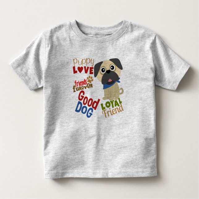 Mops Dog Bester Freund Kleinkind T-shirt (Vorderseite)