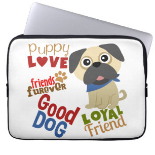 Mops Dog Bester Freund Laptopschutzhülle