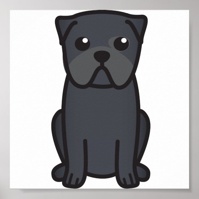 Mops Dog Cartoon Poster (Vorne)
