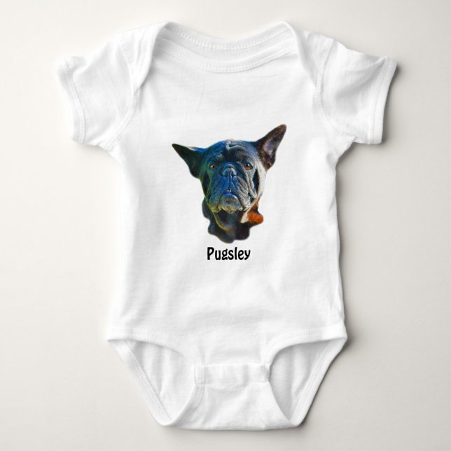 Mops Dog Funny Pet-Lover Baby Geschenk Strampler (Vorderseite)