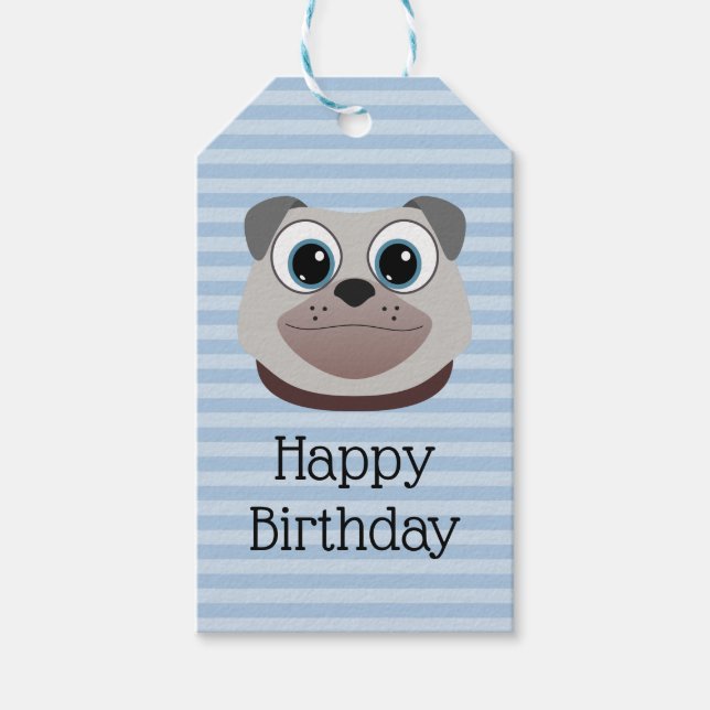 Mops Dog Geschenkanhänger (Vorderseite)