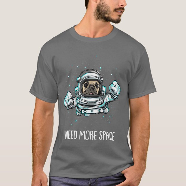 Mops Dog Girl T-Shirt (Vorderseite)