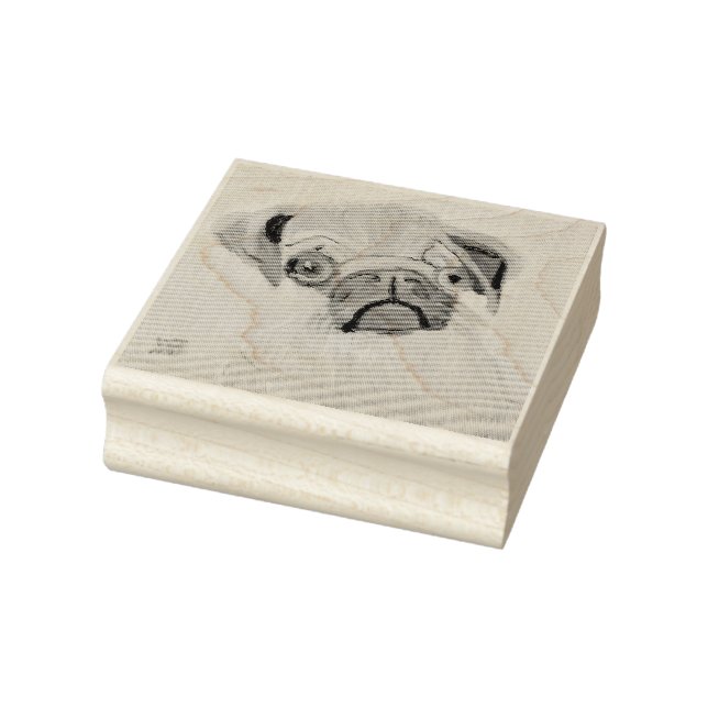 Mops Dog Gummistempel (Stempel)