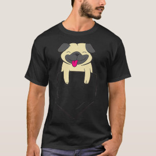 Mops Dog in Pocket Niedlich Pocket Mops Dog T-Shirt