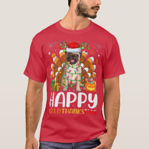 Mops Dog Lover Halloween Weihnachten Glückwunsch H T-Shirt
