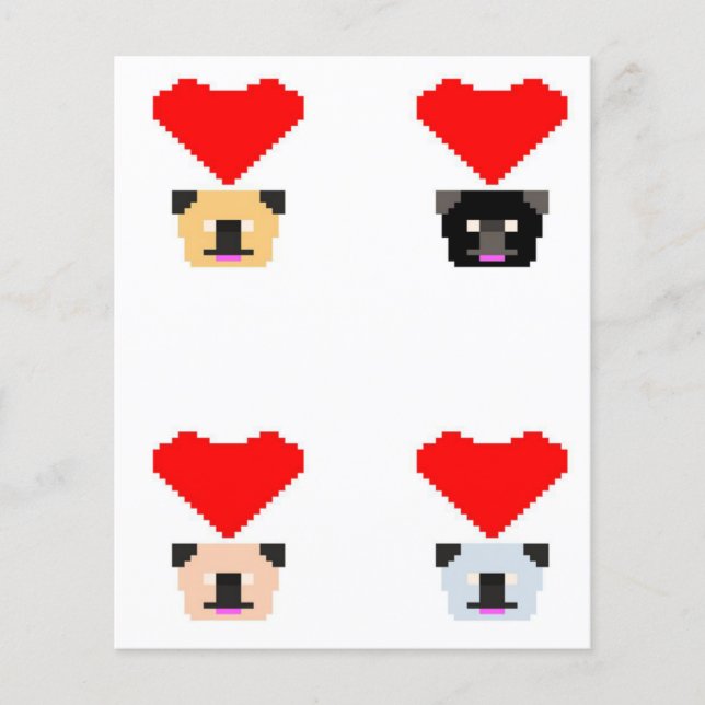 Mops Dog Lovers | Die Liebe aller Mops Flyer (Vorne)