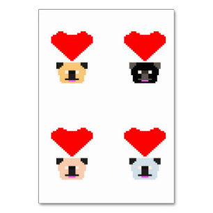 Mops Dog Lovers Die Liebe aller Mops Tischnummer