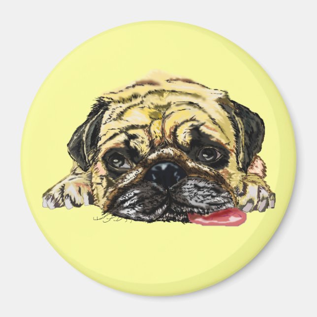 Mops Dog Magnet Haustiere (Vorne)