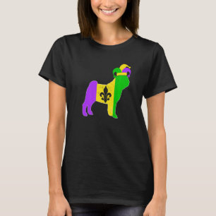 Mops Dog Mardi Gras Carnivals Funny Puppy Jester P T-Shirt