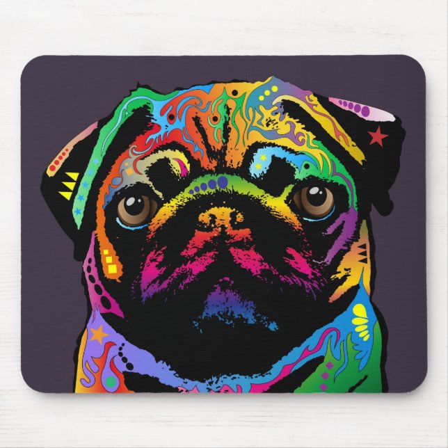 Mops Dog Mousepad (Vorne)