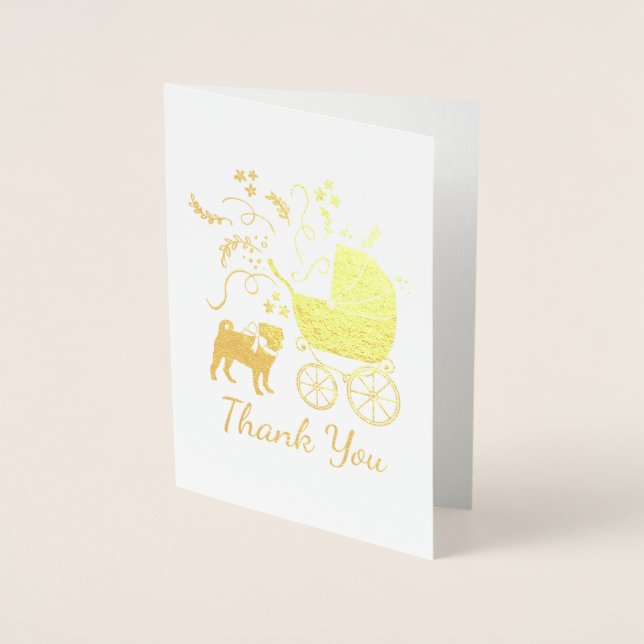 Mops Dog Party Themenfeier Folienkarte (Vorderseite)