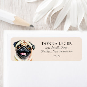 Mops Dog Personalisierte Adresse