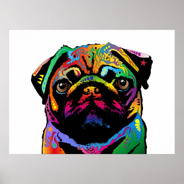 Mops Dog Poster (Vorne)