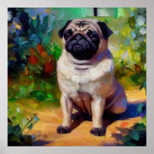 Mops Dog Poster