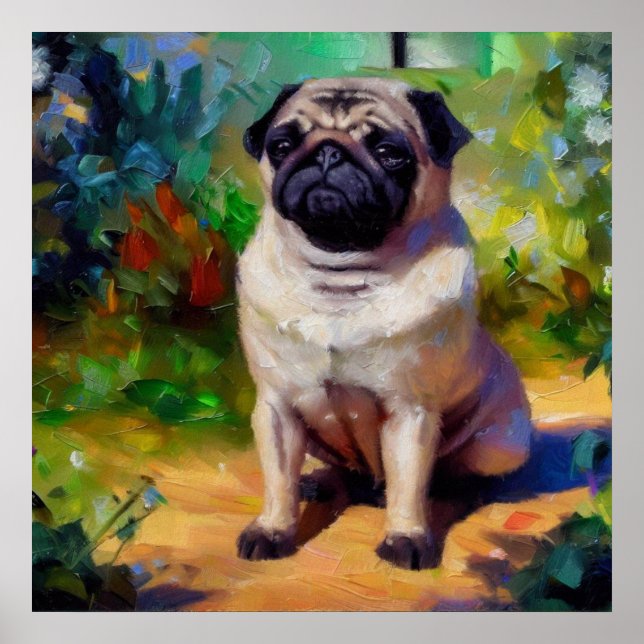 Mops Dog Poster (Vorne)