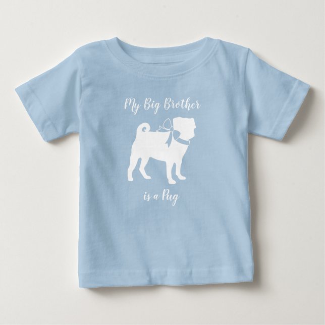 Mops Dog Puppy Baby SHower Baby T-shirt (Vorderseite)