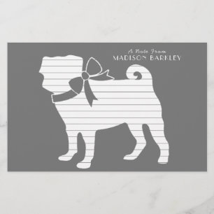 Mops Dog Puppy Stationery Briefpapier