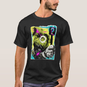 Mops Dog T-Shirt Niedlich Mops Pop Kunst Vintag Gr