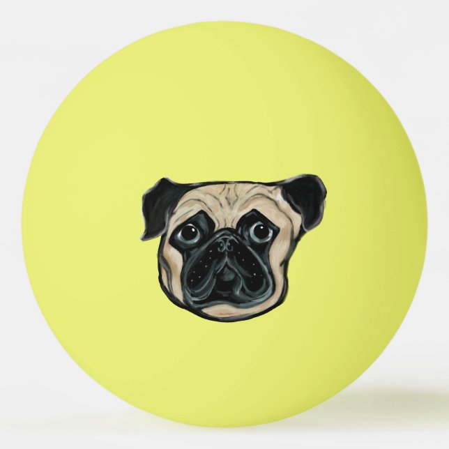MOPS DOG TISCHTENNISBALL (Vorderseite)