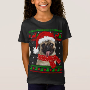 Mops Dog Ugly Sweater Christmas Welpe Hund Lover T-Shirt