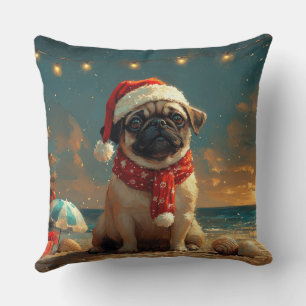 Mops Dog Vintager Strand Kissen