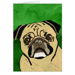 Mops Dog Watercolor Kunstvoll wandern im Valle Ver