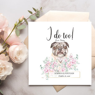 Mops Dog Wedding Cocktail Napkins Serviette