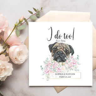 Mops Dog Wedding Cocktail Napkins Serviette