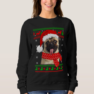 Mops Dog Welpe Hund Ugly Christmas Sweater Familie Sweatshirt
