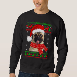 Mops Dog Welpe Hund Ugly Christmas Sweater Familie Sweatshirt