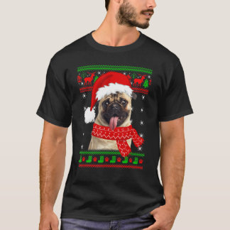 Mops Dog Welpe Hund Ugly Christmas Sweater Familie T-Shirt