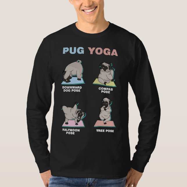 Mops Doggie Yogist Spirituelle Medizin Klassische  T-Shirt (Vorderseite)