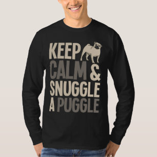 Mops-Druck Behalte Ruhe und schnuppern einen Puggl T-Shirt