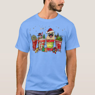 Mops-Eis-Latte-Schneemann-Süßigkeiten-Schnee-Weihn T-Shirt