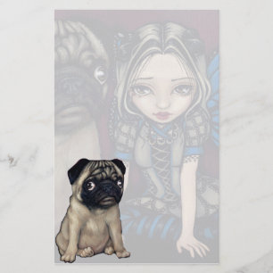 "Mops-Elf-" Briefpapier